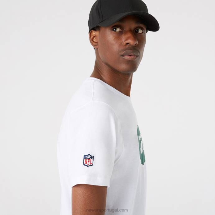 FFTN2925 New Era camiseta branca com logo da equipe new york jets nfl