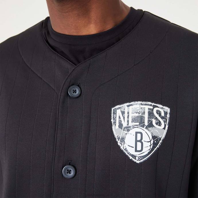 FFTN2928 New Era brooklyn nets nba infill logotipo da equipe camisa preta