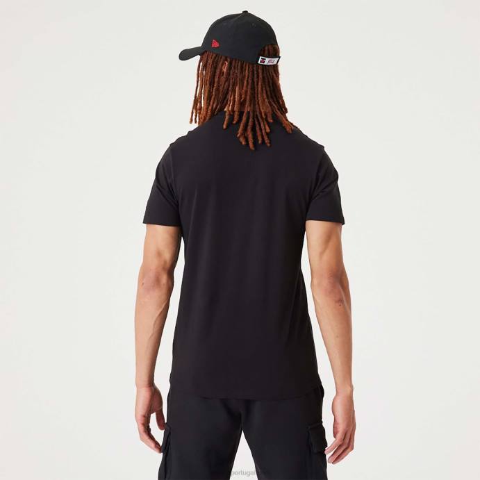 FFTN2929 New Era nba script logo camiseta preta
