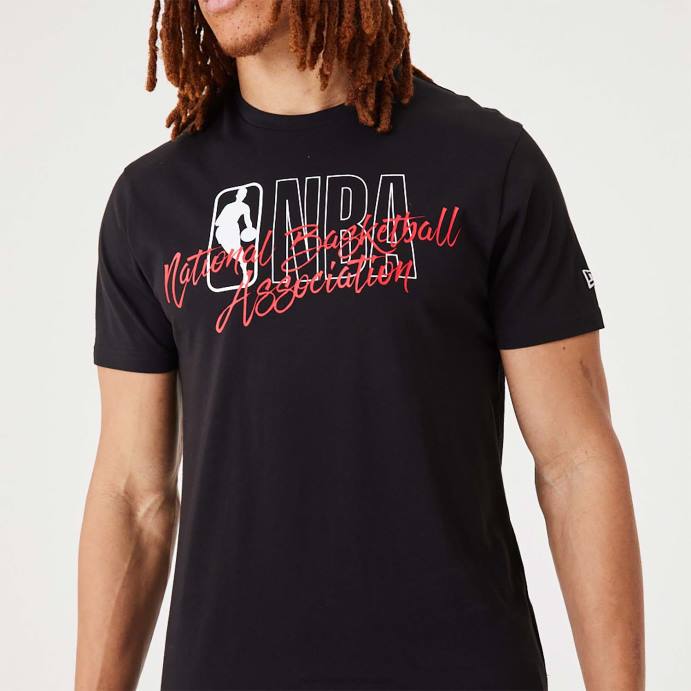 FFTN2929 New Era nba script logo camiseta preta