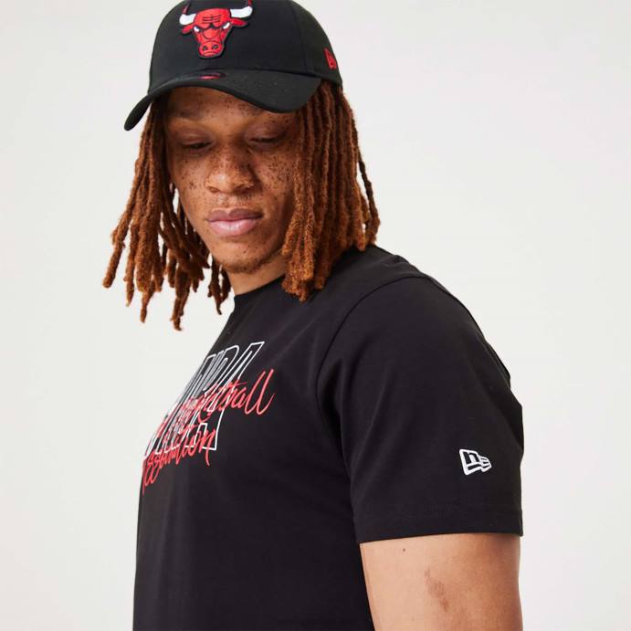FFTN2929 New Era nba script logo camiseta preta