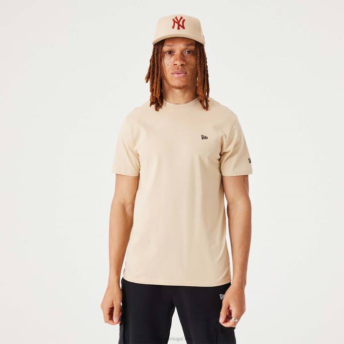 FFTN2930 New Era camiseta bege claro essencial