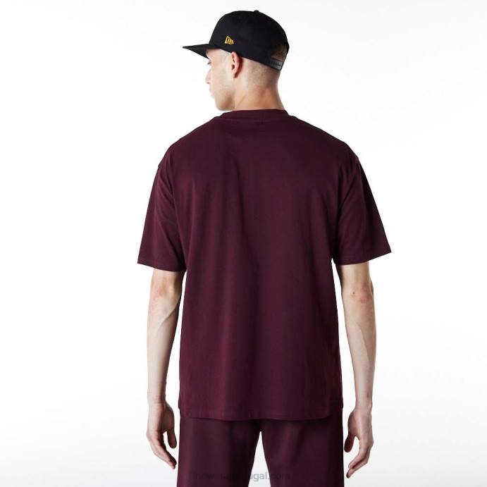 FFTN2931 New Era t-shirt oversized roxo escuro new york yankees essentials