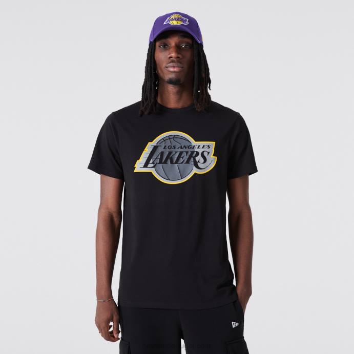 FFTN2932 New Era camiseta la lakers nba com logo preto