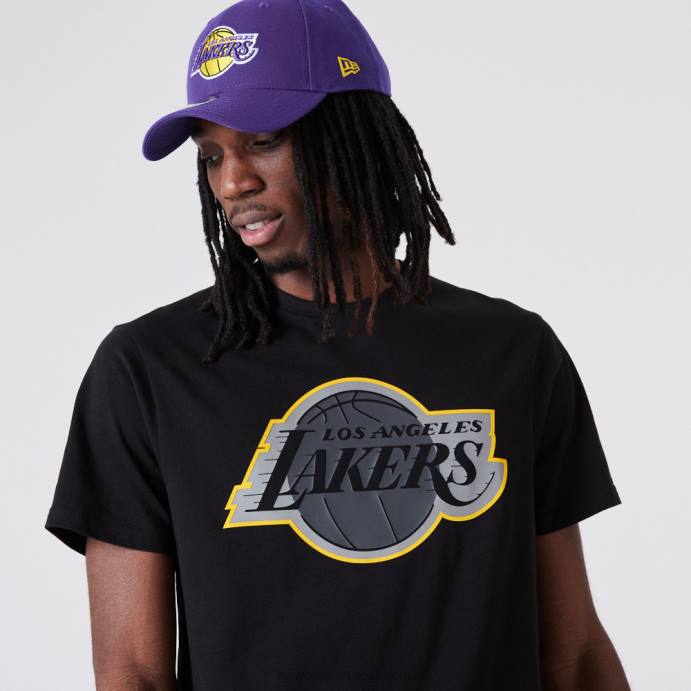 FFTN2932 New Era camiseta la lakers nba com logo preto