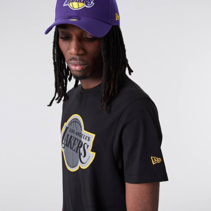 FFTN2932 New Era camiseta la lakers nba com logo preto