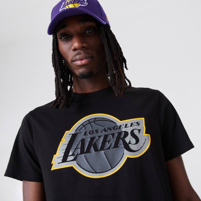 FFTN2932 New Era camiseta la lakers nba com logo preto