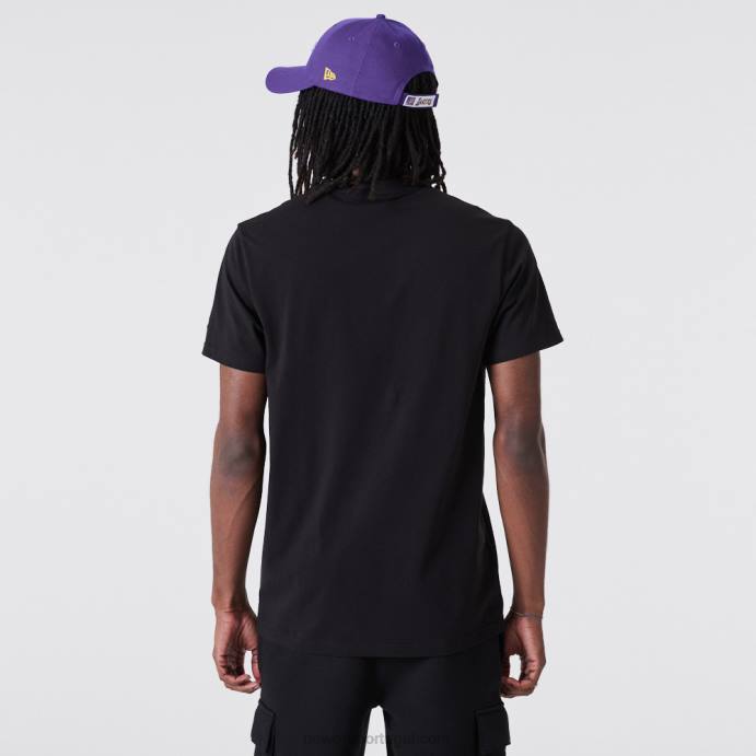 FFTN2932 New Era camiseta la lakers nba com logo preto