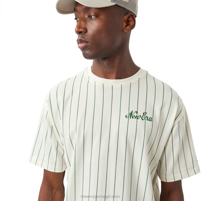 FFTN2934 New Era camiseta branca risca de giz