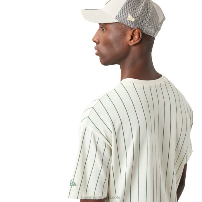 FFTN2934 New Era camiseta branca risca de giz