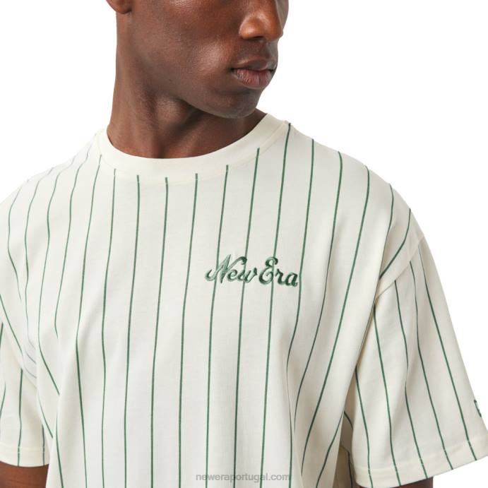 FFTN2934 New Era camiseta branca risca de giz