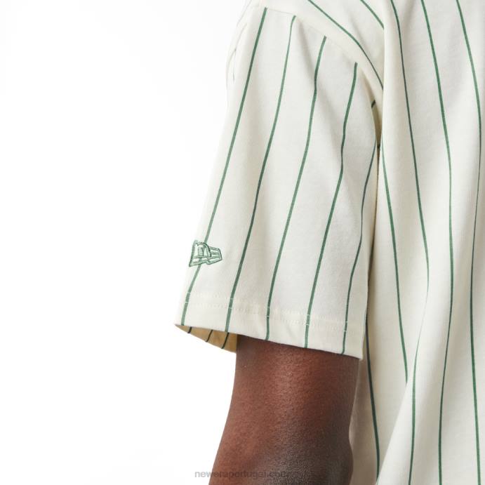 FFTN2934 New Era camiseta branca risca de giz
