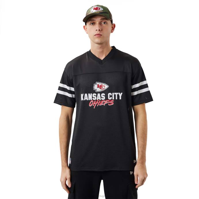 FFTN2935 New Era camisa preta kansas city chiefs nfl script