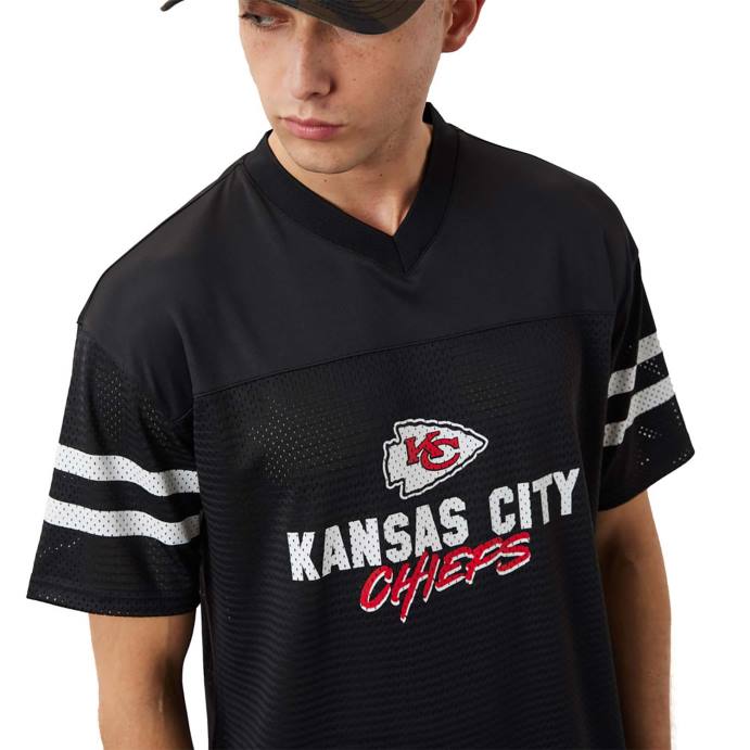 FFTN2935 New Era camisa preta kansas city chiefs nfl script