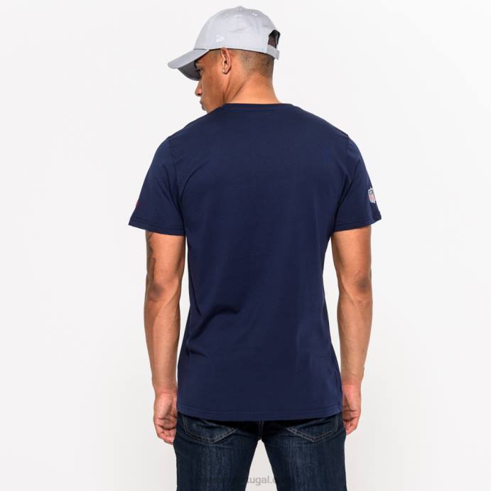 FFTN2938 New Era camiseta azul com logotipo da equipe tennessee titans
