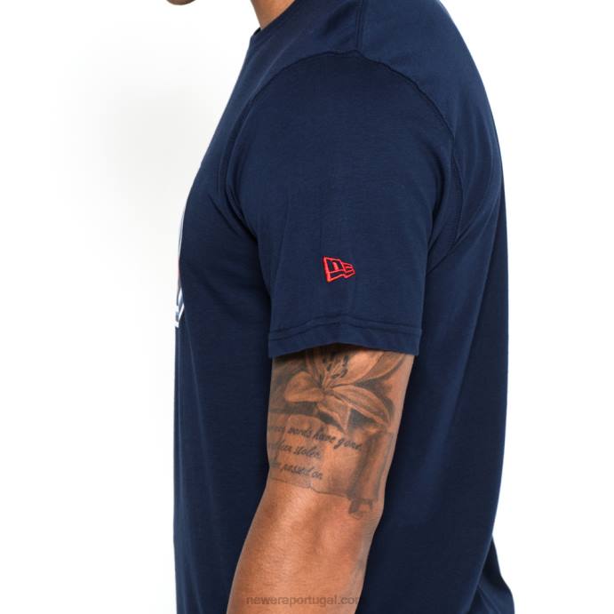 FFTN2938 New Era camiseta azul com logotipo da equipe tennessee titans