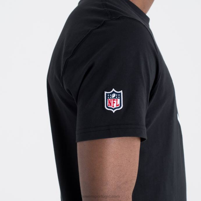 FFTN2939 New Era camiseta preta com logo do time arizona cardinals