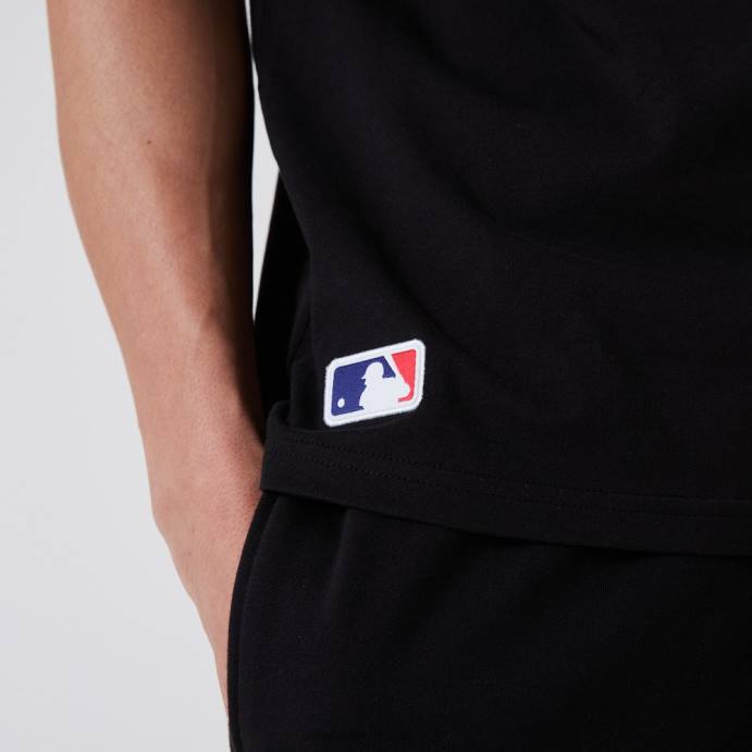 FFTN2945 New Era camiseta preta com logo do new york yankees