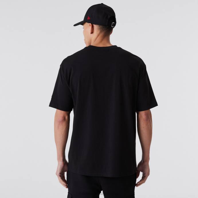 FFTN2945 New Era camiseta preta com logo do new york yankees