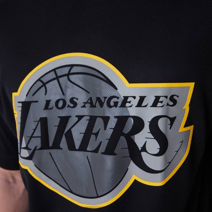 FFTN2946 New Era la lakers nba camiseta malha contorno preto