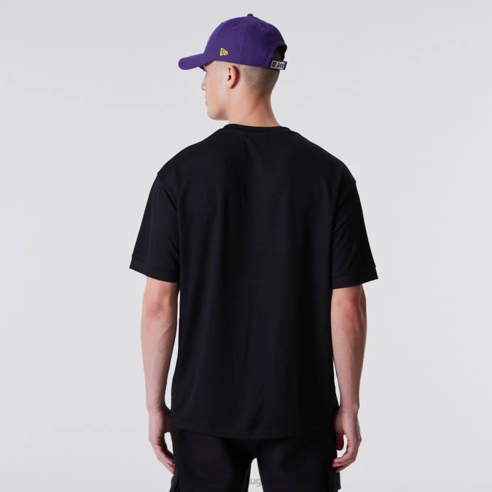 FFTN2946 New Era la lakers nba camiseta malha contorno preto