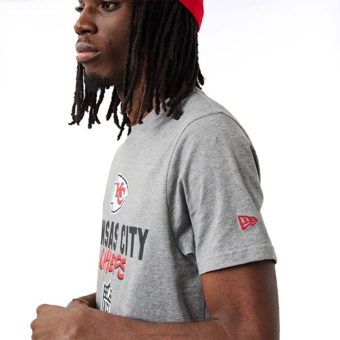 FFTN2949 New Era camiseta cinza kansas city chiefs nfl script