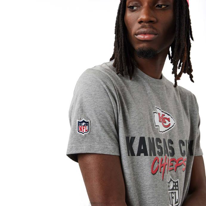 FFTN2949 New Era camiseta cinza kansas city chiefs nfl script