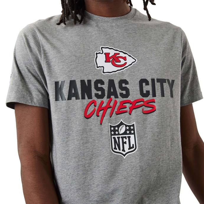 FFTN2949 New Era camiseta cinza kansas city chiefs nfl script