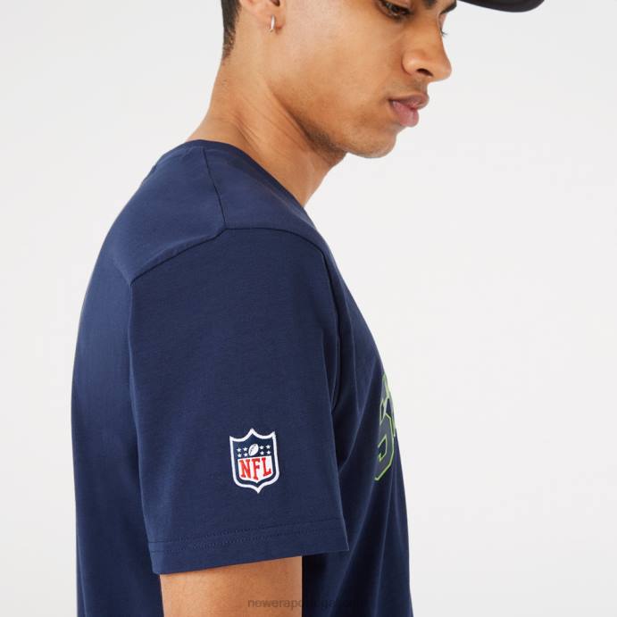 FFTN2951 New Era camiseta azul seattle seahawks nfl team logo