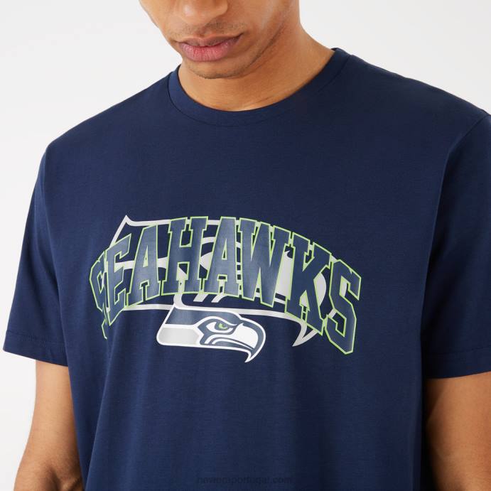 FFTN2951 New Era camiseta azul seattle seahawks nfl team logo