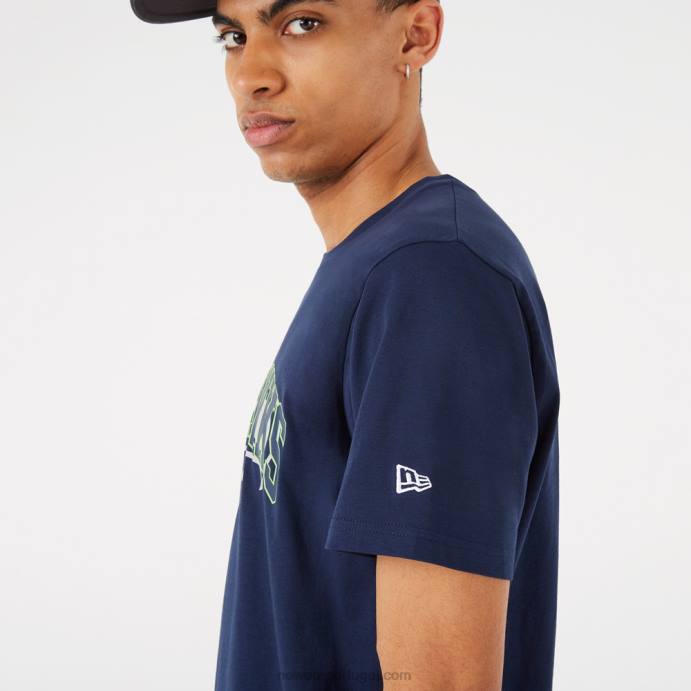 FFTN2951 New Era camiseta azul seattle seahawks nfl team logo