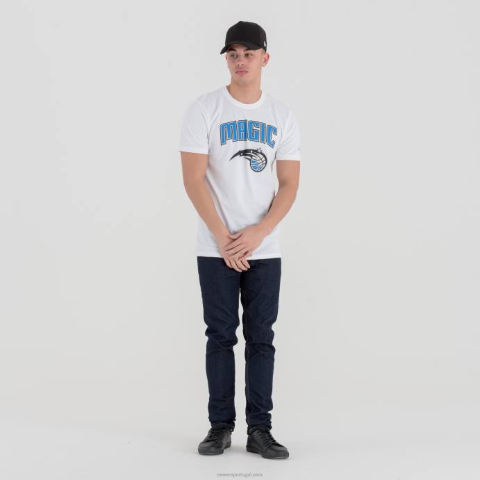 FFTN2954 New Era orlando magic camiseta branca com logo do time da nba