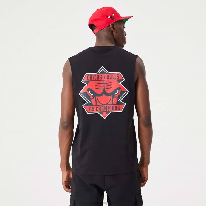 FFTN2956 New Era chicago bulls nba campeonato preto regata preta