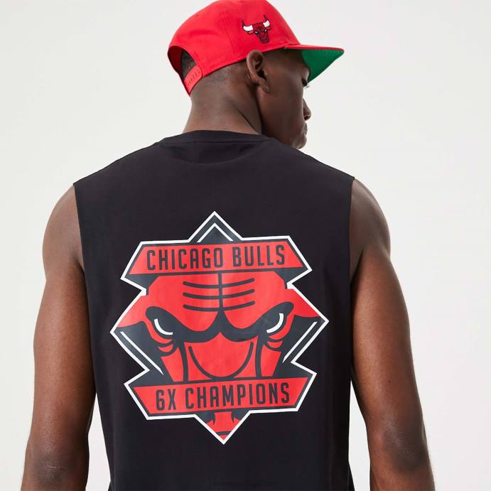 FFTN2956 New Era chicago bulls nba campeonato preto regata preta