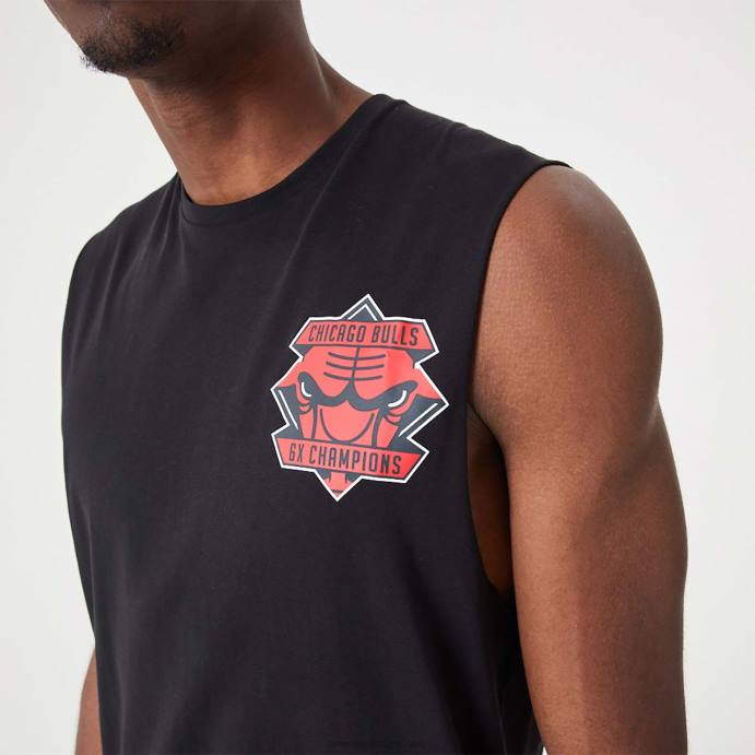 FFTN2956 New Era chicago bulls nba campeonato preto regata preta
