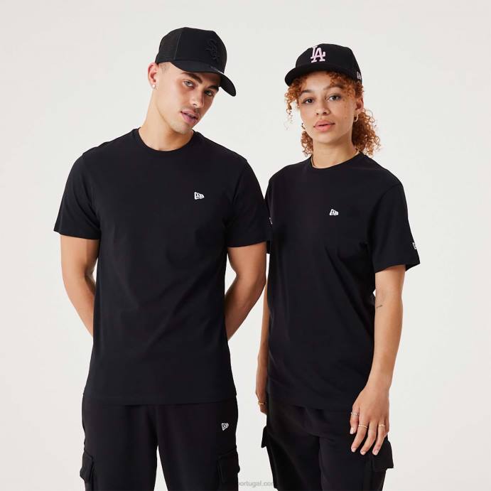 FFTN2958 New Era camiseta preta essencial