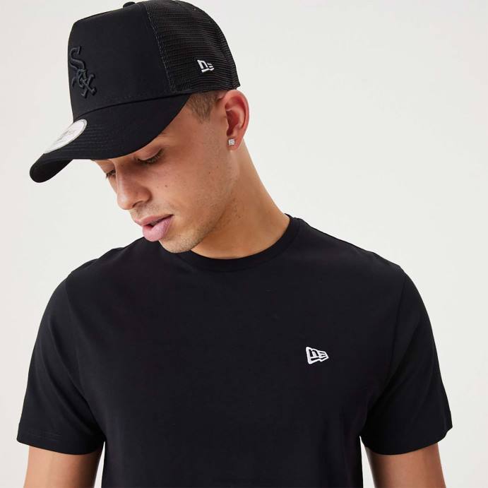 FFTN2958 New Era camiseta preta essencial