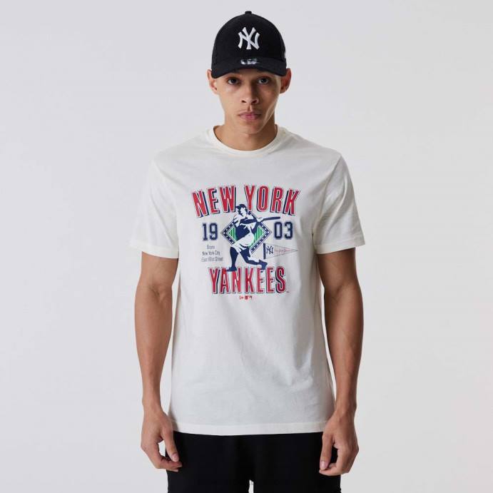 FFTN2959 New Era camiseta branca do New York Yankees Stadium