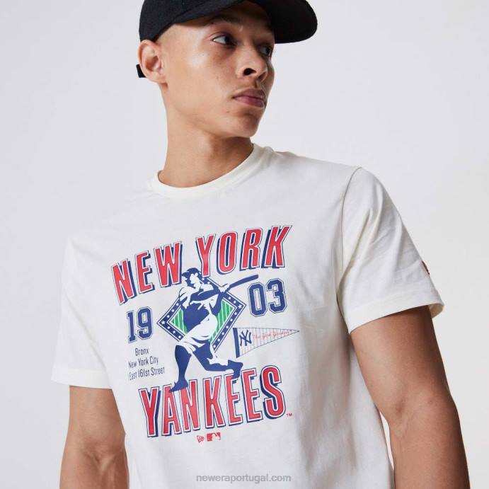 FFTN2959 New Era camiseta branca do New York Yankees Stadium