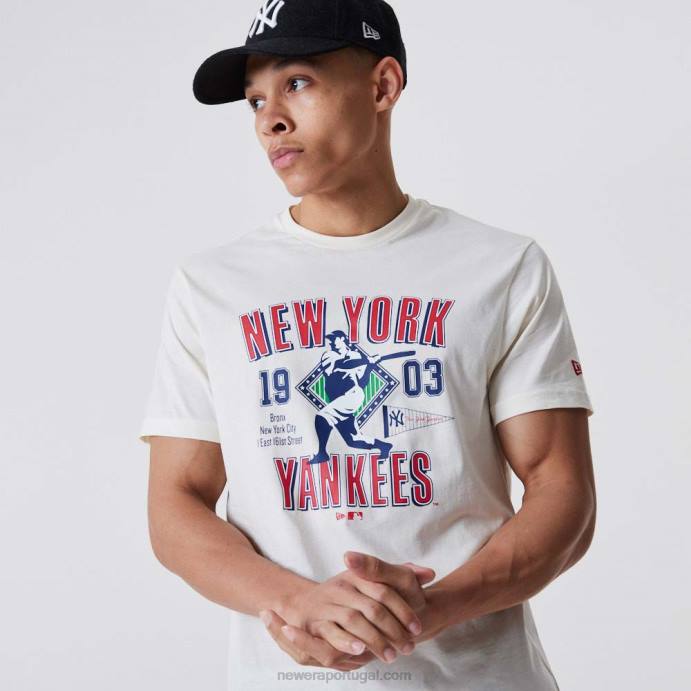 FFTN2959 New Era camiseta branca do New York Yankees Stadium
