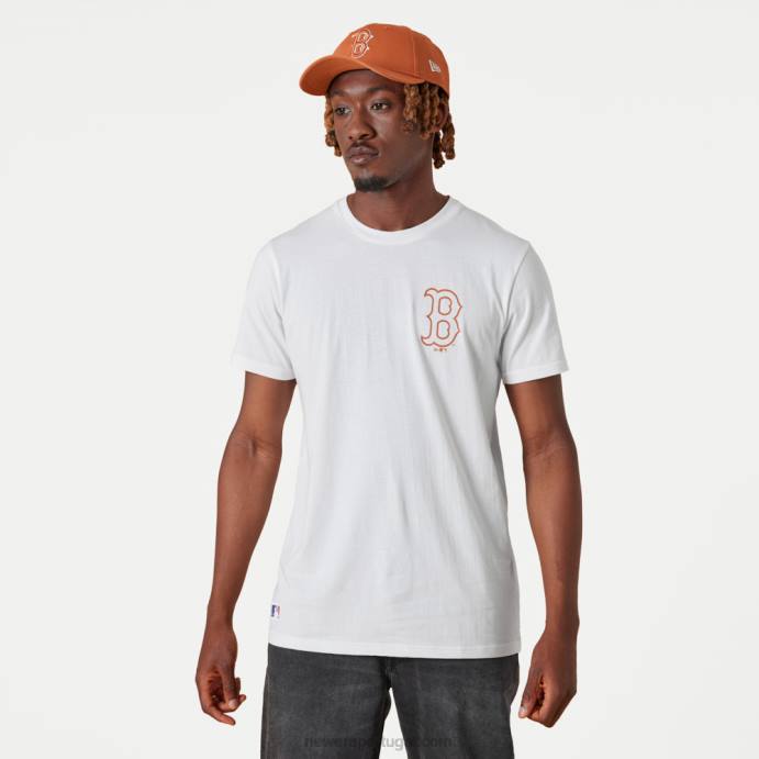 FFTN2964 New Era Boston red sox mlb league essencial camiseta branca