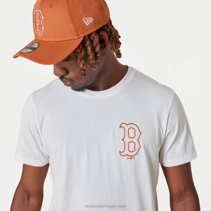 FFTN2964 New Era Boston red sox mlb league essencial camiseta branca