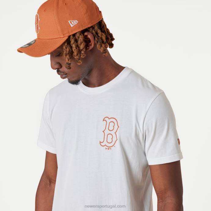 FFTN2964 New Era Boston red sox mlb league essencial camiseta branca