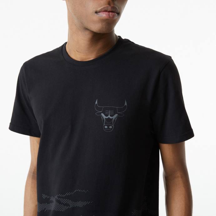 FFTN2965 New Era Chicago Bulls Camiseta refletiva camuflagem preta