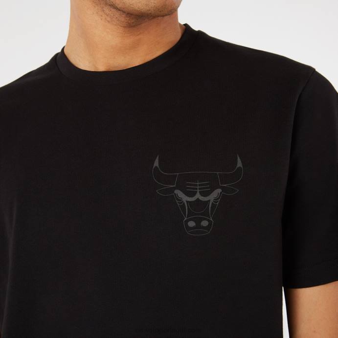 FFTN2965 New Era Chicago Bulls Camiseta refletiva camuflagem preta