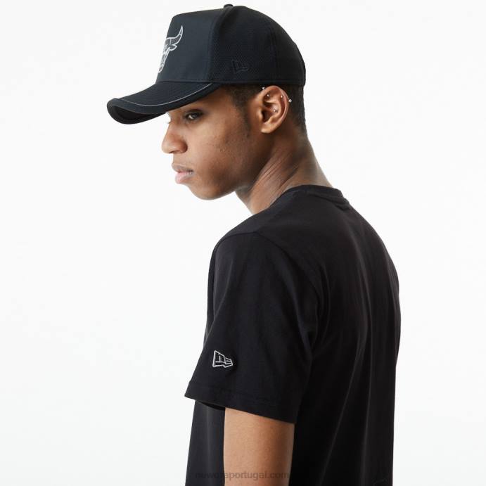 FFTN2965 New Era Chicago Bulls Camiseta refletiva camuflagem preta