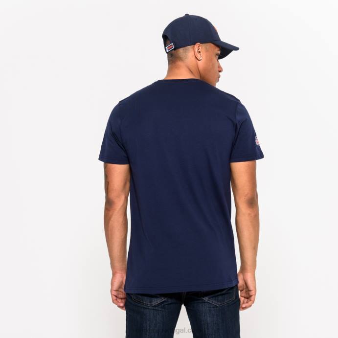 FFTN2966 New Era camiseta azul marinho com logo do time chicago bears