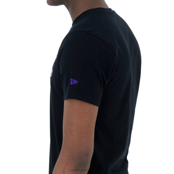 FFTN2967 New Era camiseta preta com logo da nba la lakers