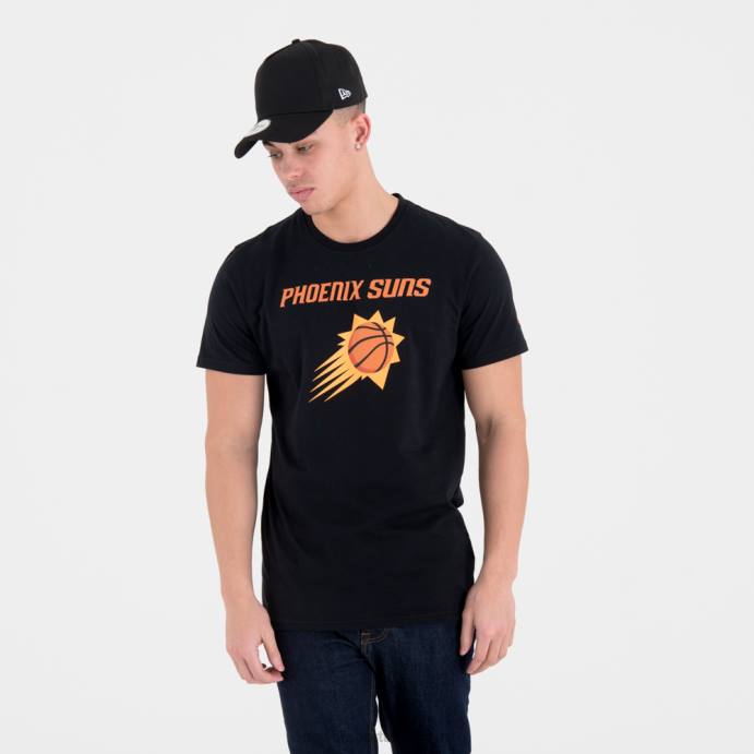 FFTN2968 New Era camiseta preta com logo da equipe da nba phoenix suns