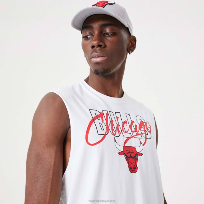 FFTN2971 New Era chicago bulls nba script essencial regata branca